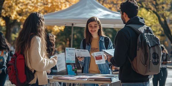volunteers-handing-out-informational-brochures-talking-students-campaign-booth (1)